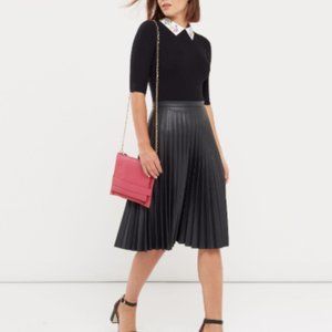 Faux leather skirt